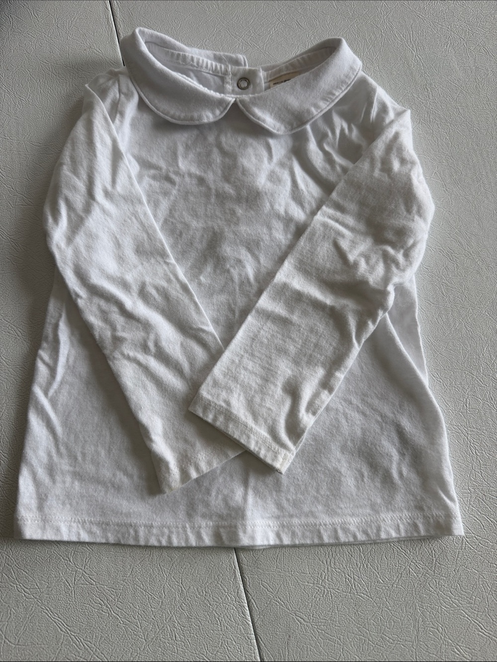 OshKosh B'gosh White Long-Sleeve Peter Pan Collar Tee